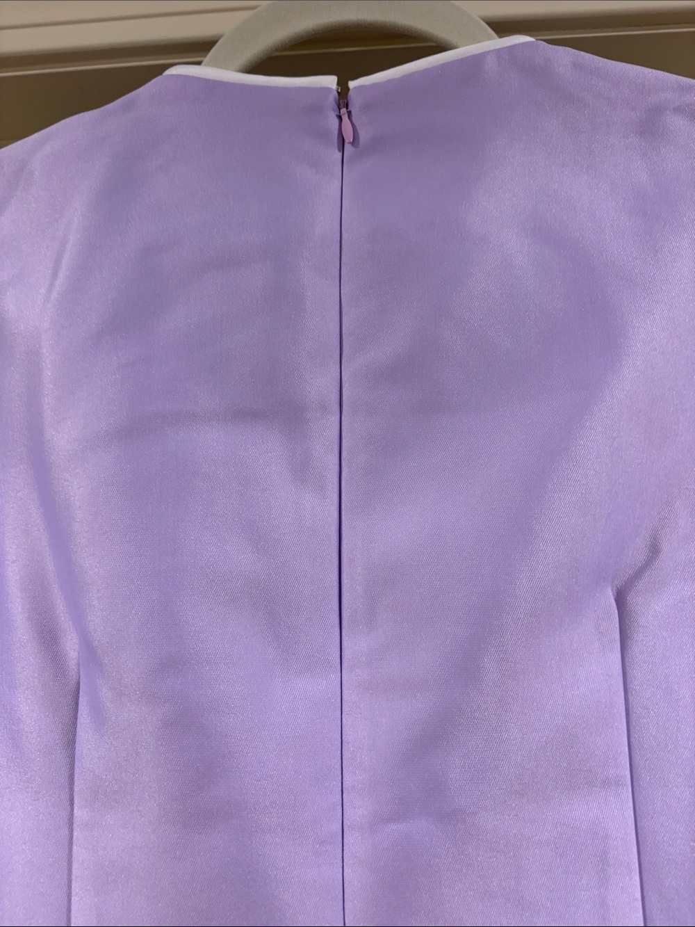 NWOT Self-Portrait Lavender Bow-Trim Sleeveless Mini Dress, Size US 4/6 - Picture 11 of 16